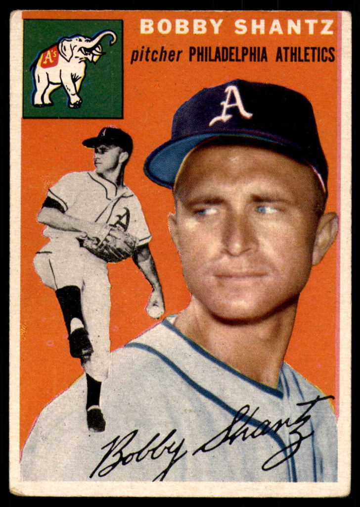 1954 Topps #21 Bobby Shantz Excellent  ID: 219410