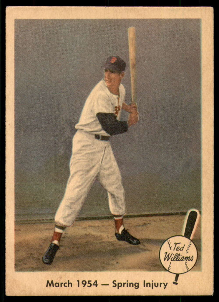 1959 Fleer Ted Williams #50 March 1954 Spring Injury Excellent+ 