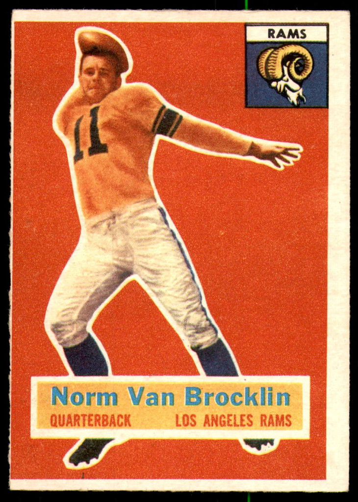 1956 Topps #6 Norm Van Brocklin Very Good  ID: 222407