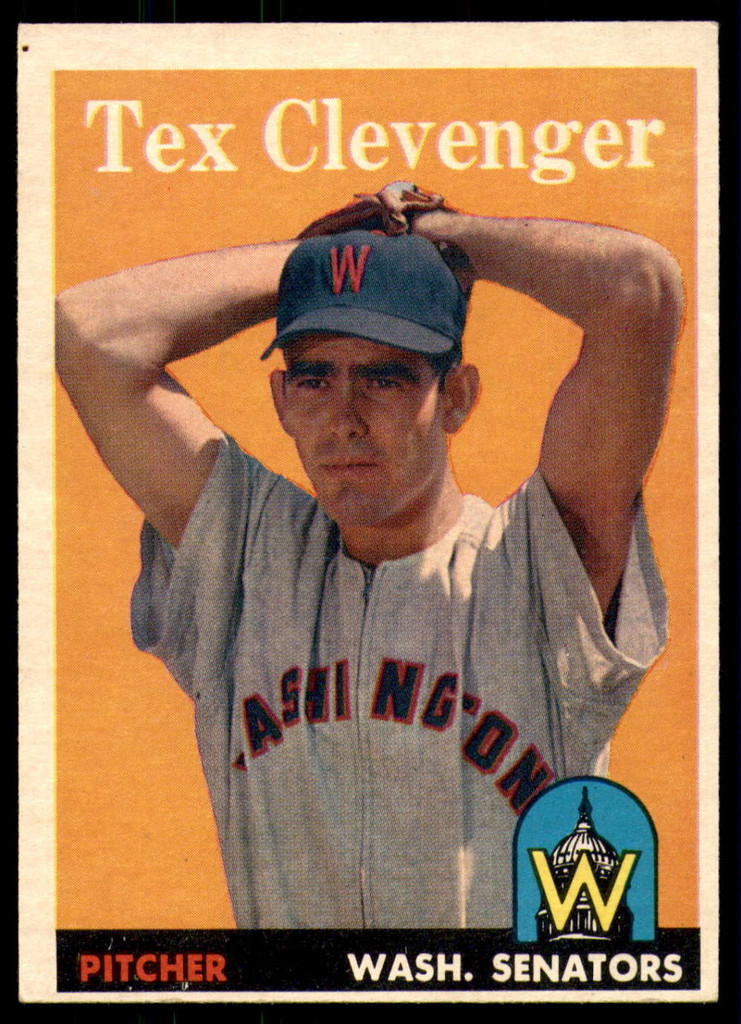 1958 Topps #31 Tex Clevenger Ex-Mint RC Rookie  ID: 221232