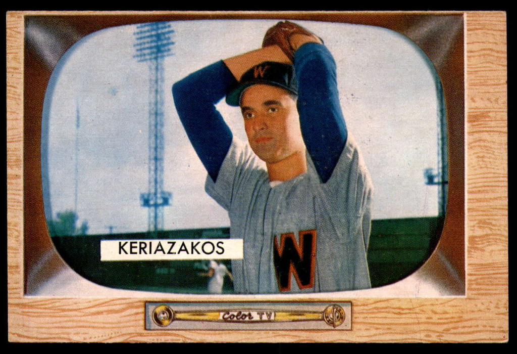 1955 Bowman #14 Gus Keriazakos Ex-Mint RC Rookie  ID: 210242