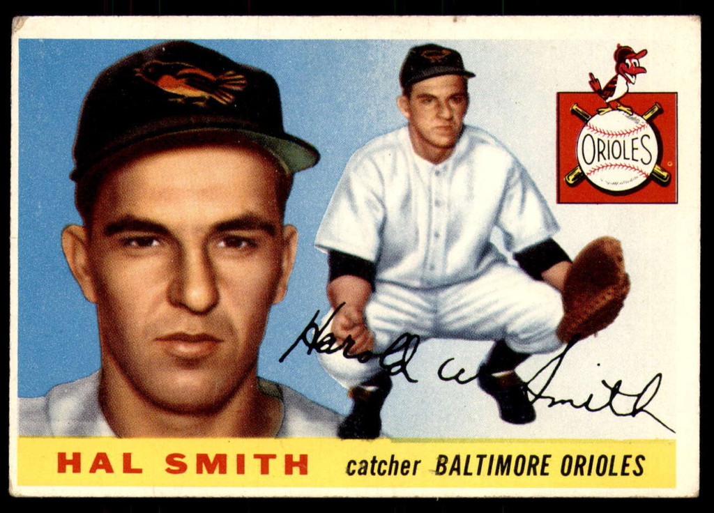 1955 Topps #8 Hal Smith UER Excellent+ RC Rookie  ID: 219795