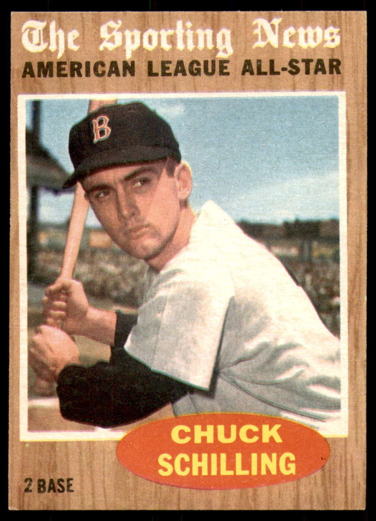 1962 Topps #467 Chuck Schilling UER AS Ex-Mint  ID: 236489