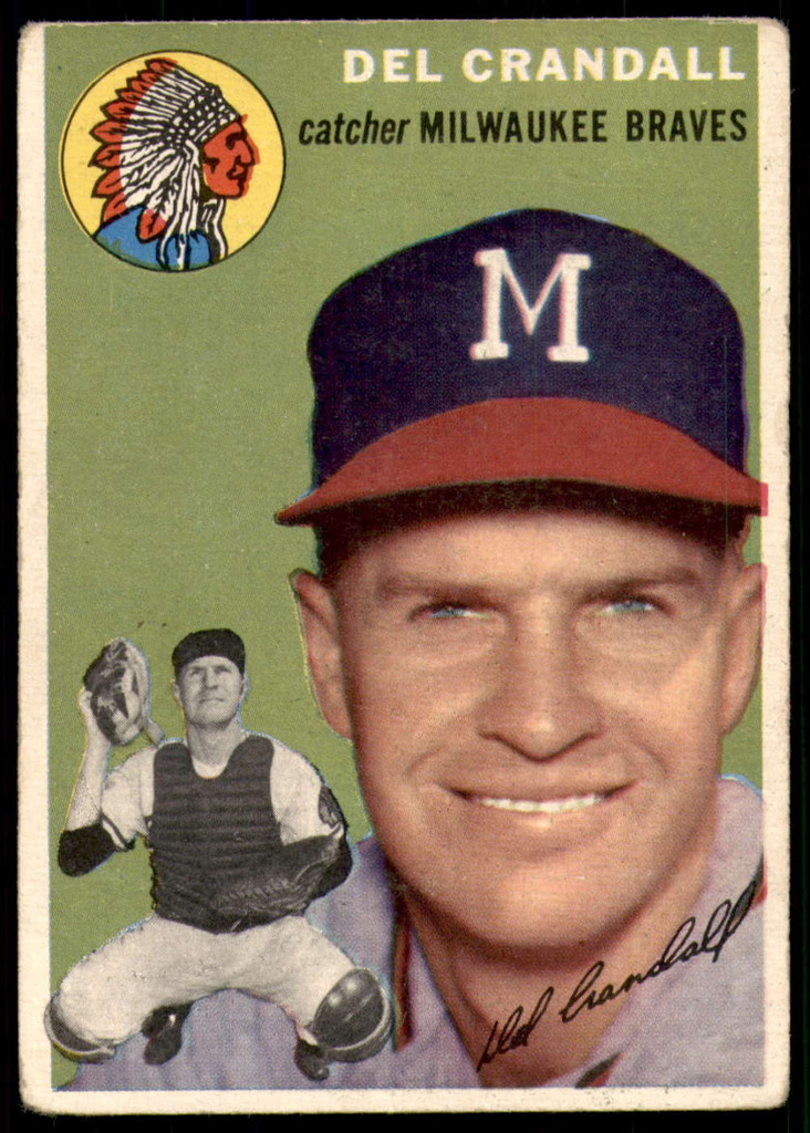 1954 Topps #12 Del Crandall Very Good  ID: 219390