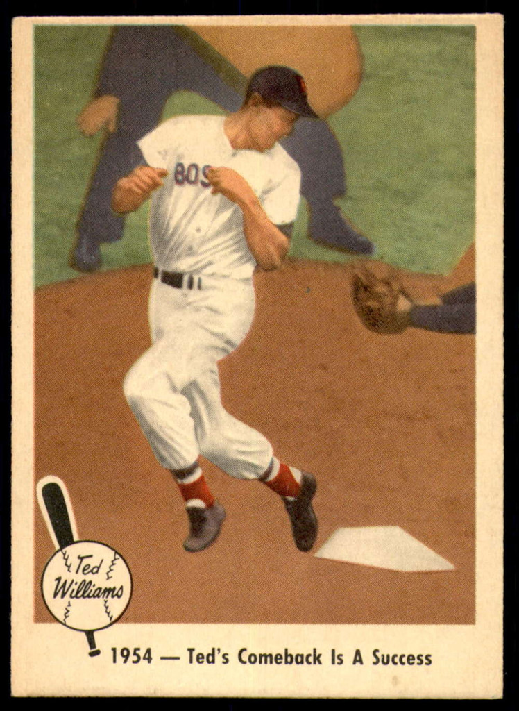 1959 Fleer Ted Williams #53 1954 - Ted's Comeback Is A Success Excellent 