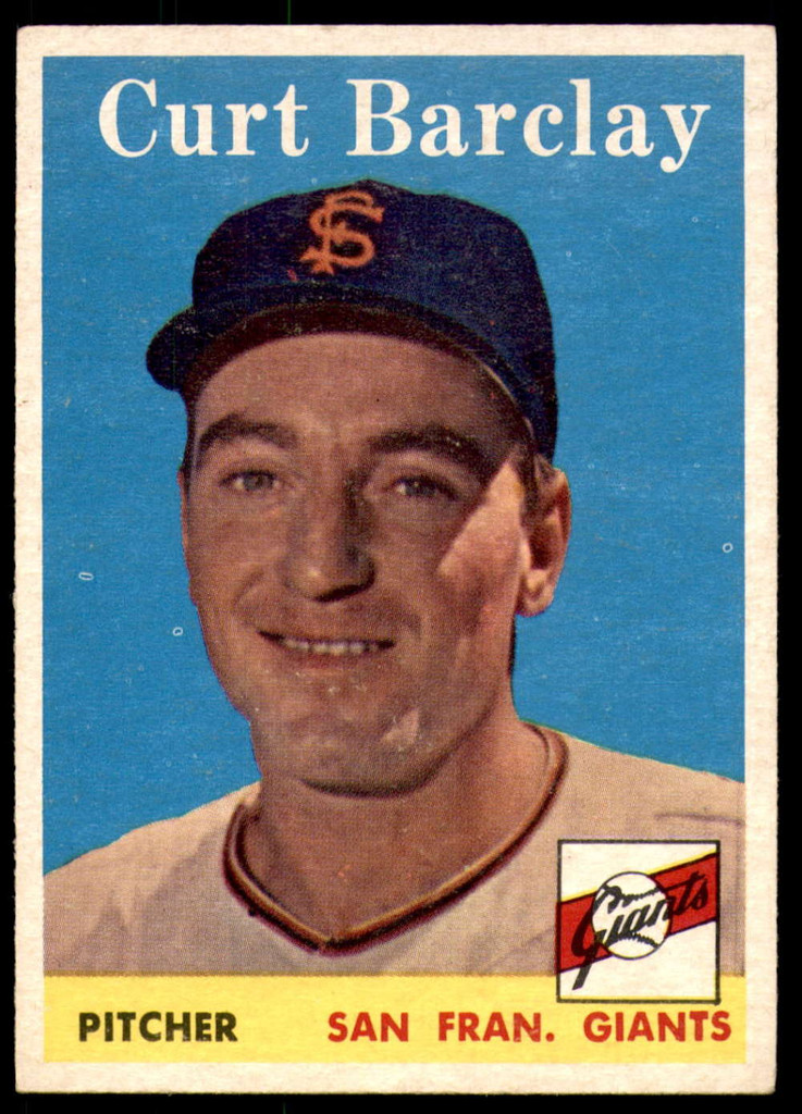 1958 Topps #21 Curt Barclay Excellent+  ID: 221210