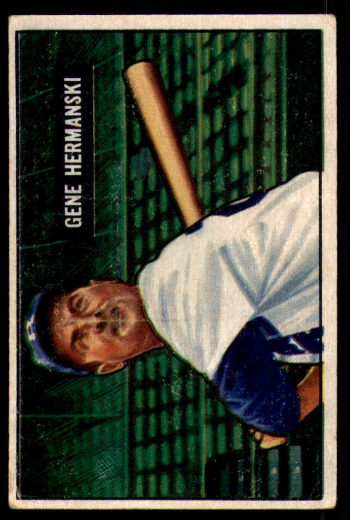1951 Bowman #55 Gene Hermanski Very Good  ID: 226755