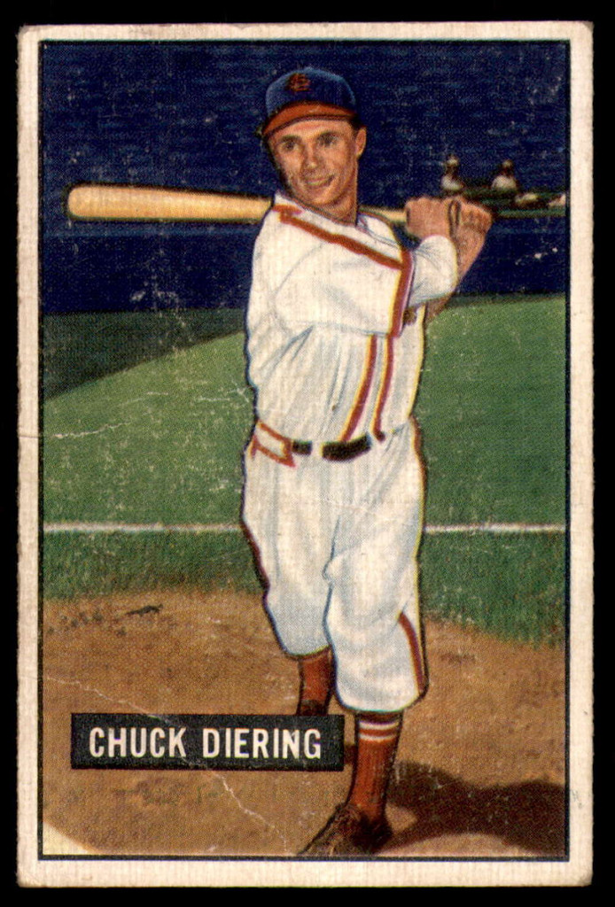 1951 Bowman #158 Chuck Diering G-VG 