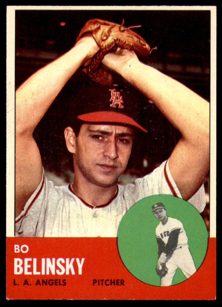 1963 Topps # 33 Bo Belinsky Ex-Mint  ID: 233791