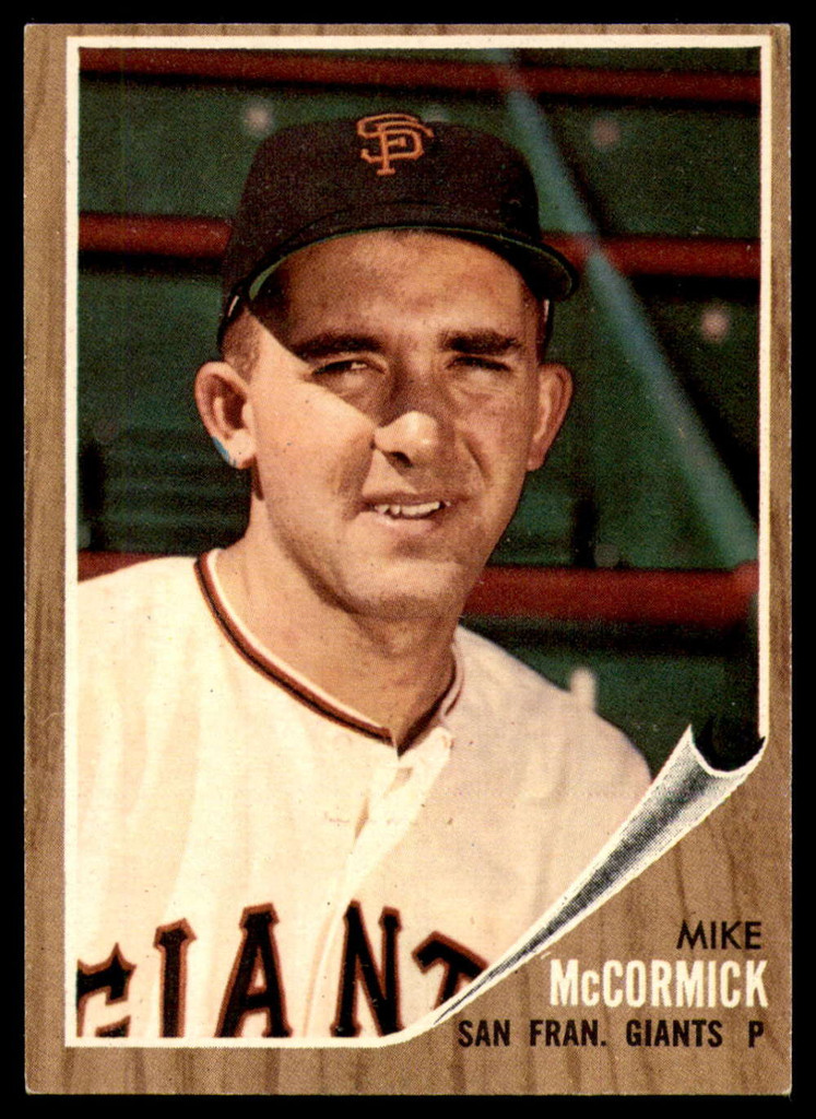 1962 Topps #107 Mike McCormick Ex-Mint  ID: 250072