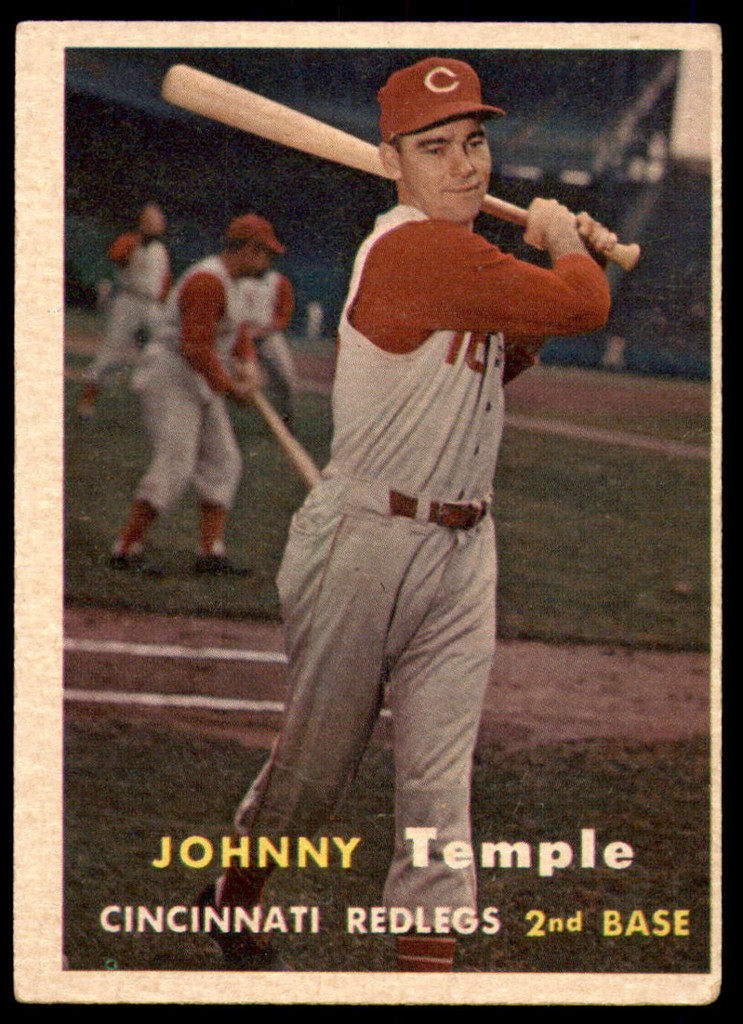 1957 Topps #9 Johnny Temple UER Very Good  ID: 228631