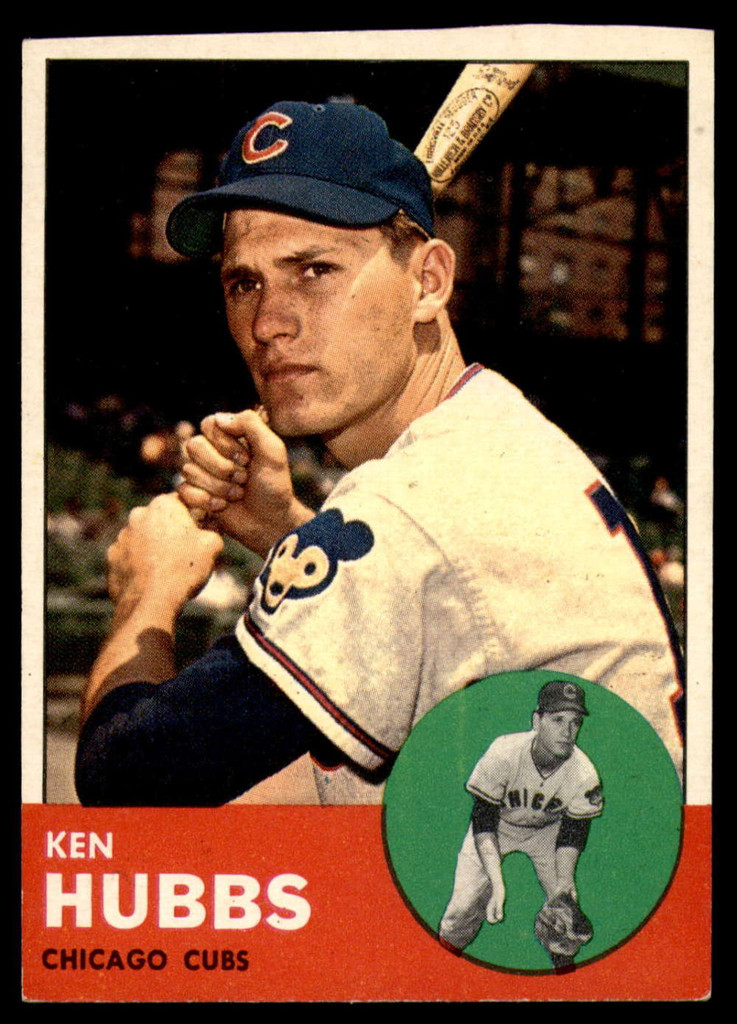 1963 Topps # 15 Ken Hubbs UER Ex-Mint Miscut 