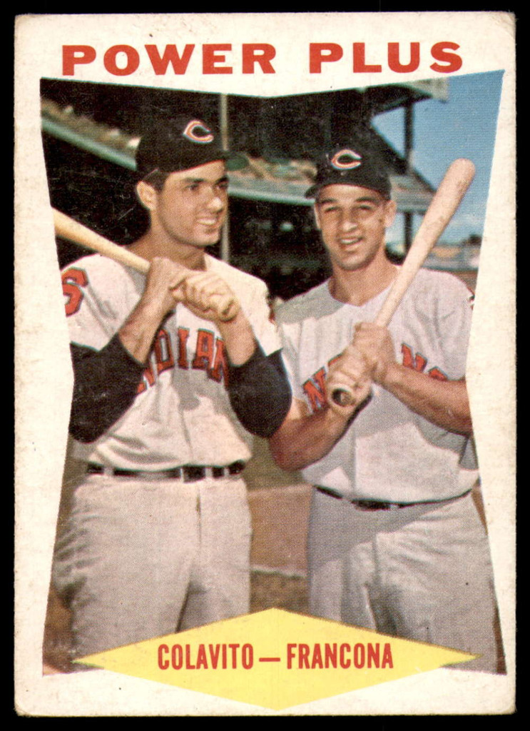 1960 Topps #260 Rocky Colavito/Tito Francona Power Plus Very Good  ID: 215140