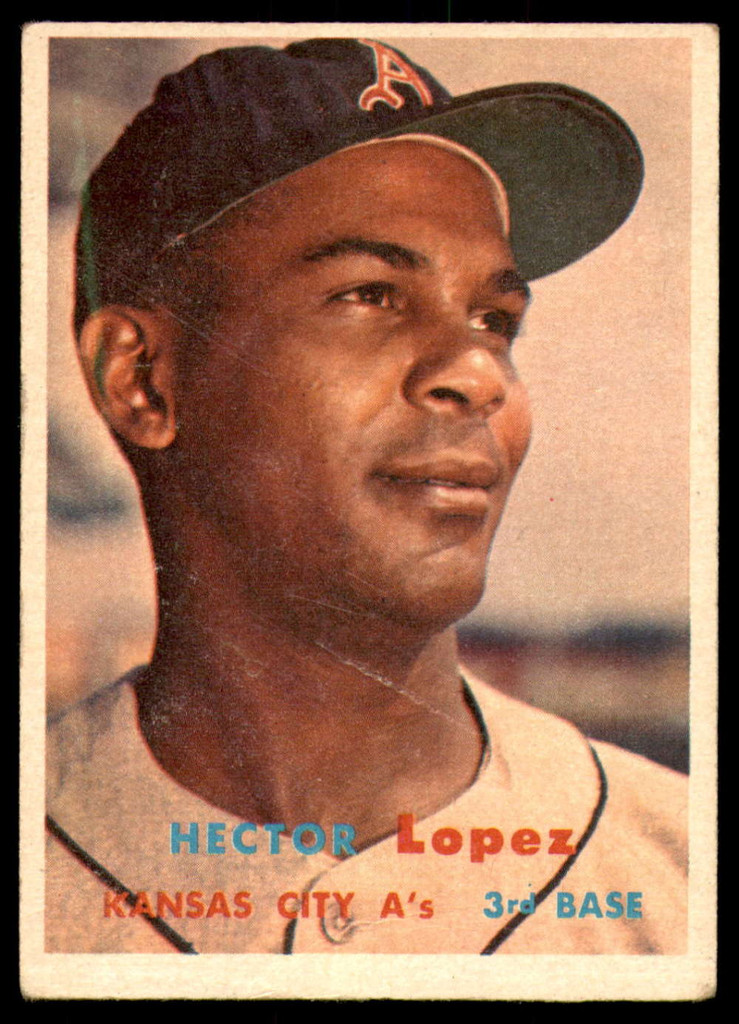 1957 Topps #6 Hector Lopez UER Very Good  ID: 223184