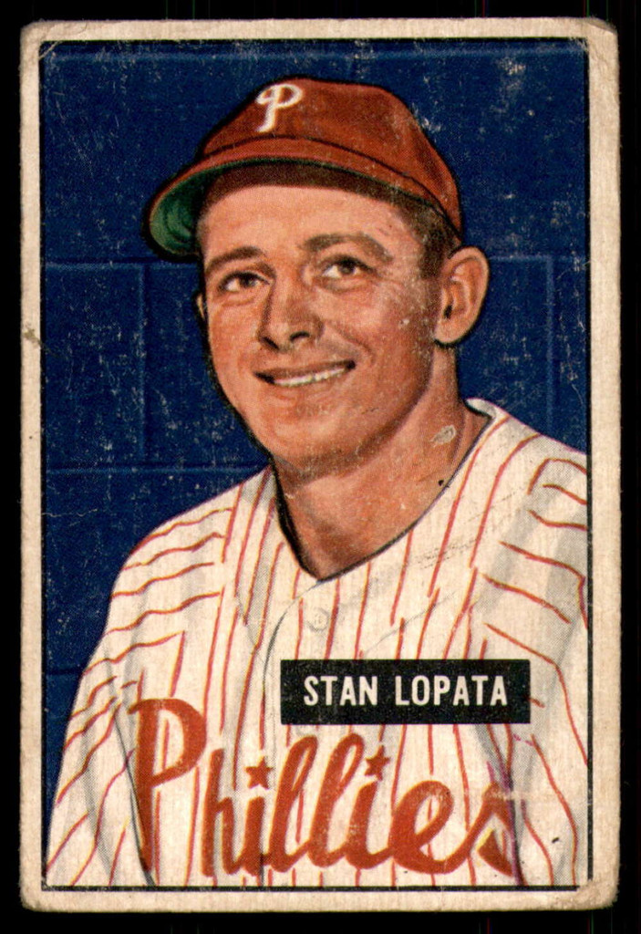 1951 Bowman #76 Stan Lopata Good  ID: 226801