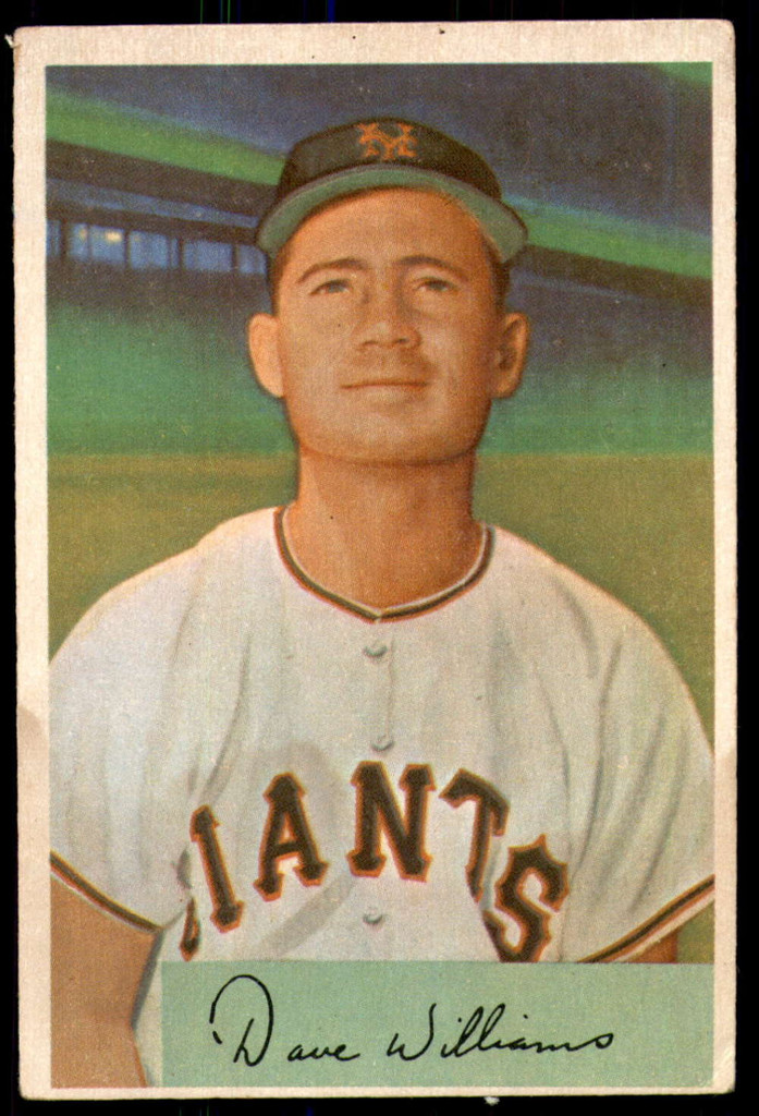 1954 Bowman #9 Dave Williams Very Good  ID: 213547