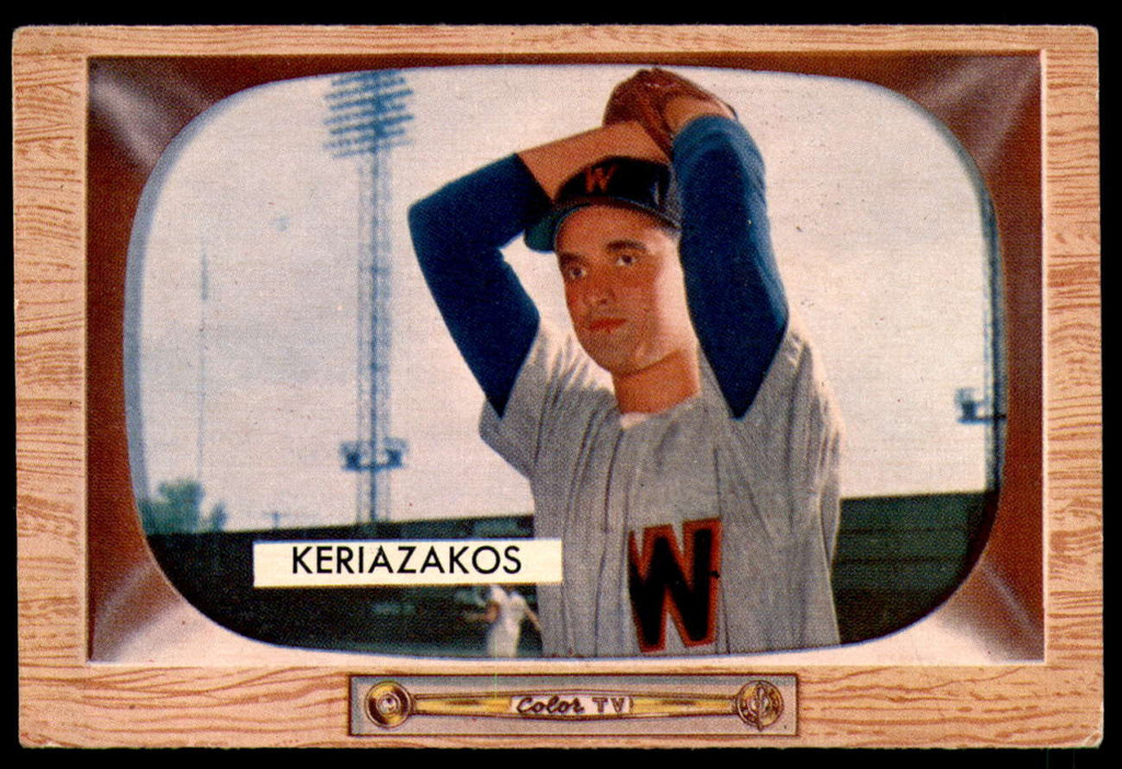 1955 Bowman #14 Gus Keriazakos Very Good RC Rookie  ID: 238189