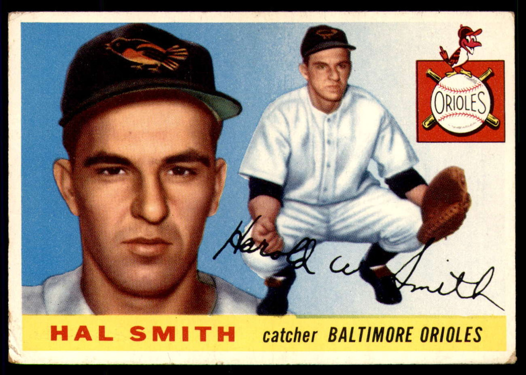 1955 Topps #8 Hal Smith UER Very Good RC Rookie  ID: 223098