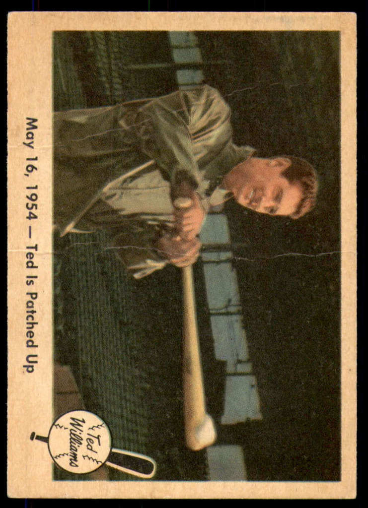 1959 Fleer Ted Williams #51 May 16, 1954 Ted Is Patched Up G-VG  ID: 235193