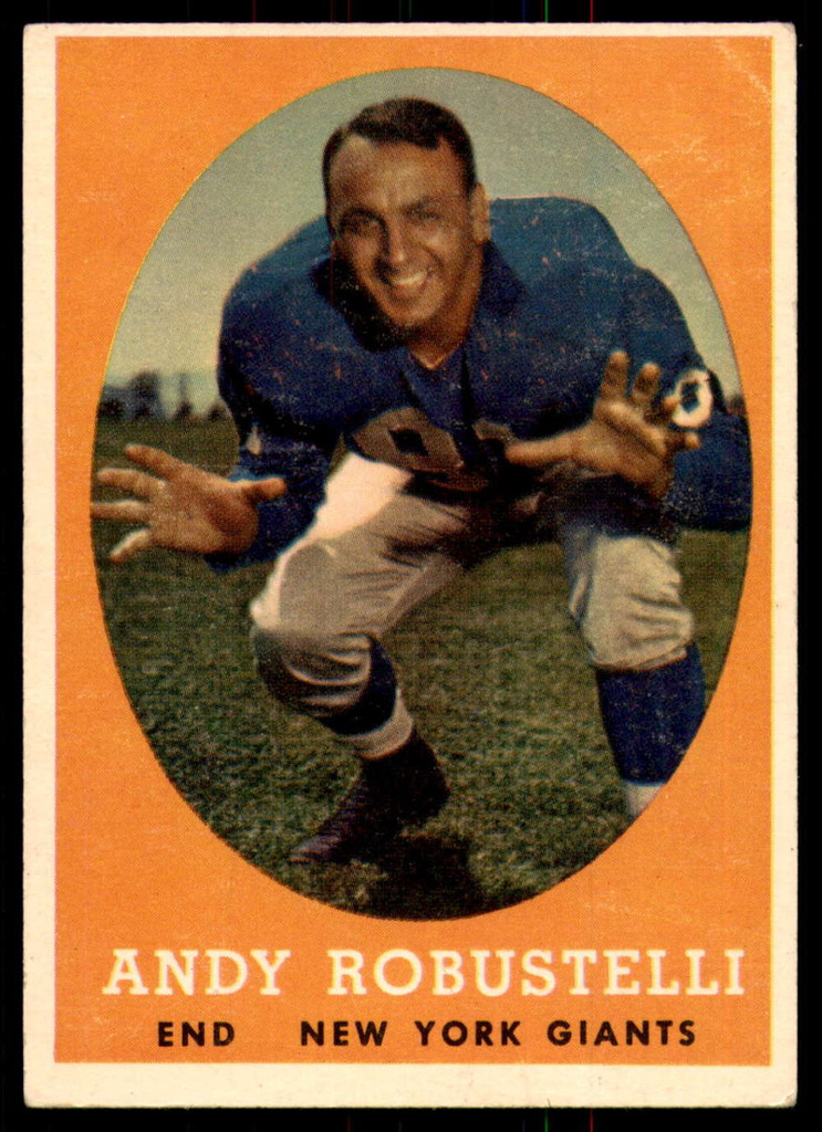 1958 Topps #15 Andy Robustelli Very Good  ID: 218748