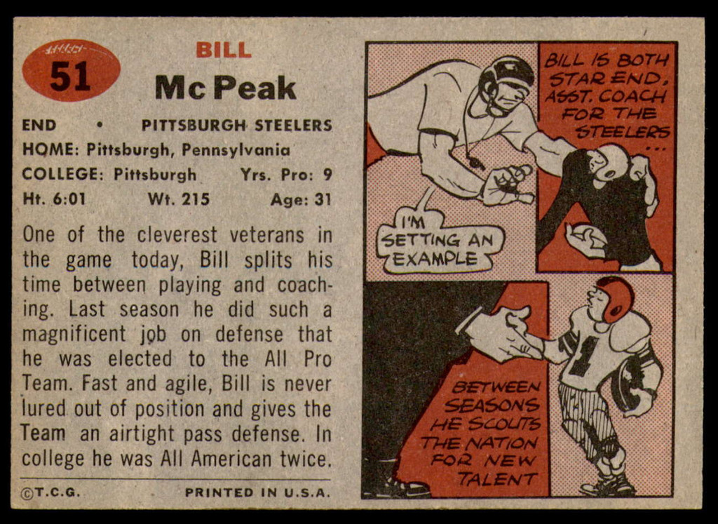 1957 Topps #51 Bill McPeak Ex-Mint  ID: 246595