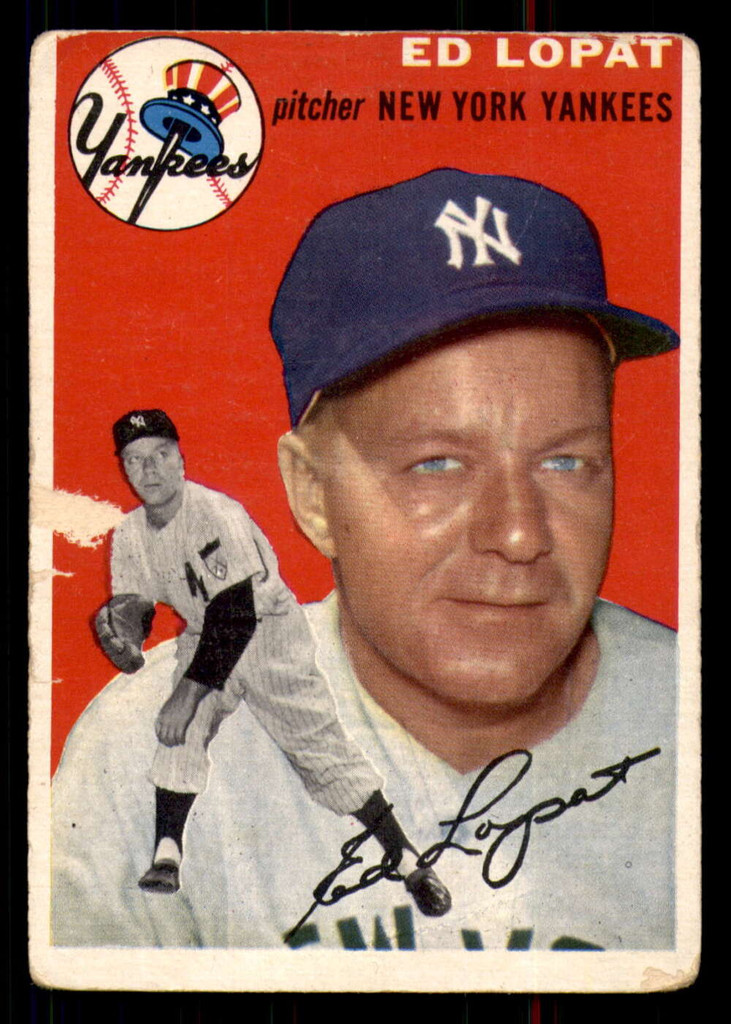 1954 Topps #5 Ed Lopat Poor  ID: 301029