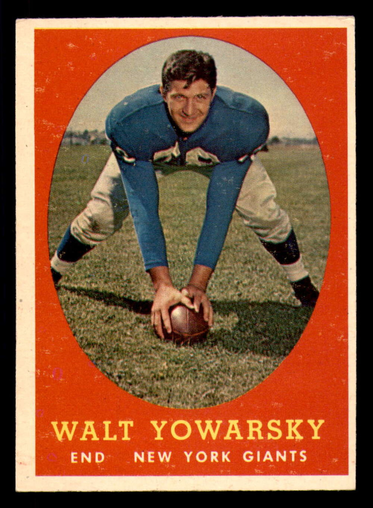 1958 Topps #101 Walt Yowarsky Excellent+  ID: 270143