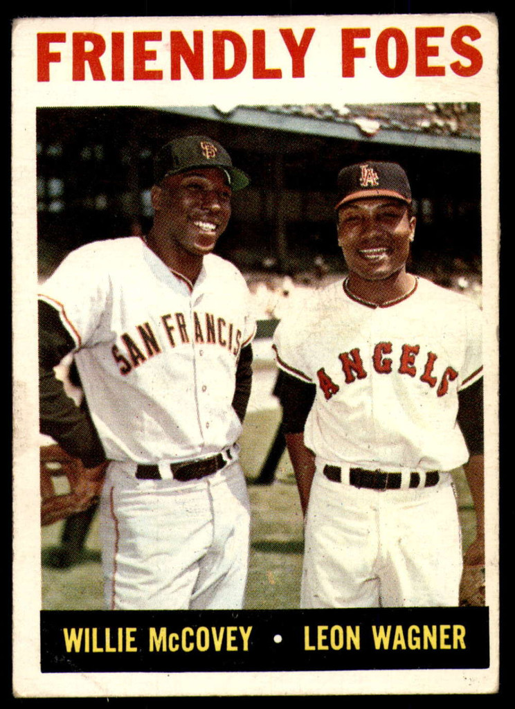 1964 Topps # 41 Willie McCovey/Leon Wagner Friendly Foes Very Good  ID: 261441