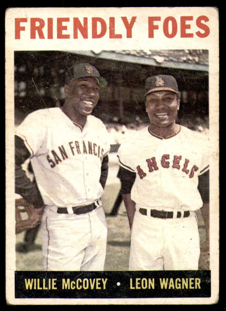 1964 Topps # 41 Willie McCovey/Leon Wagner Friendly Foes Very Good  ID: 261443