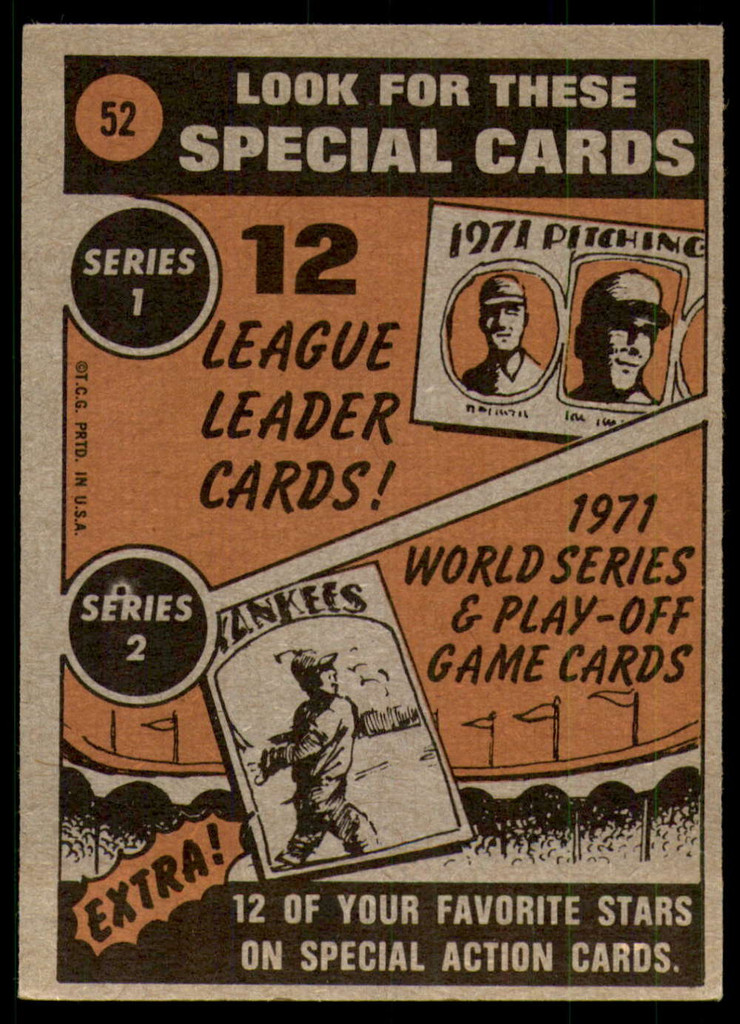 1972 Topps # 52 Harmon Killebrew IA Excellent+  ID: 216396