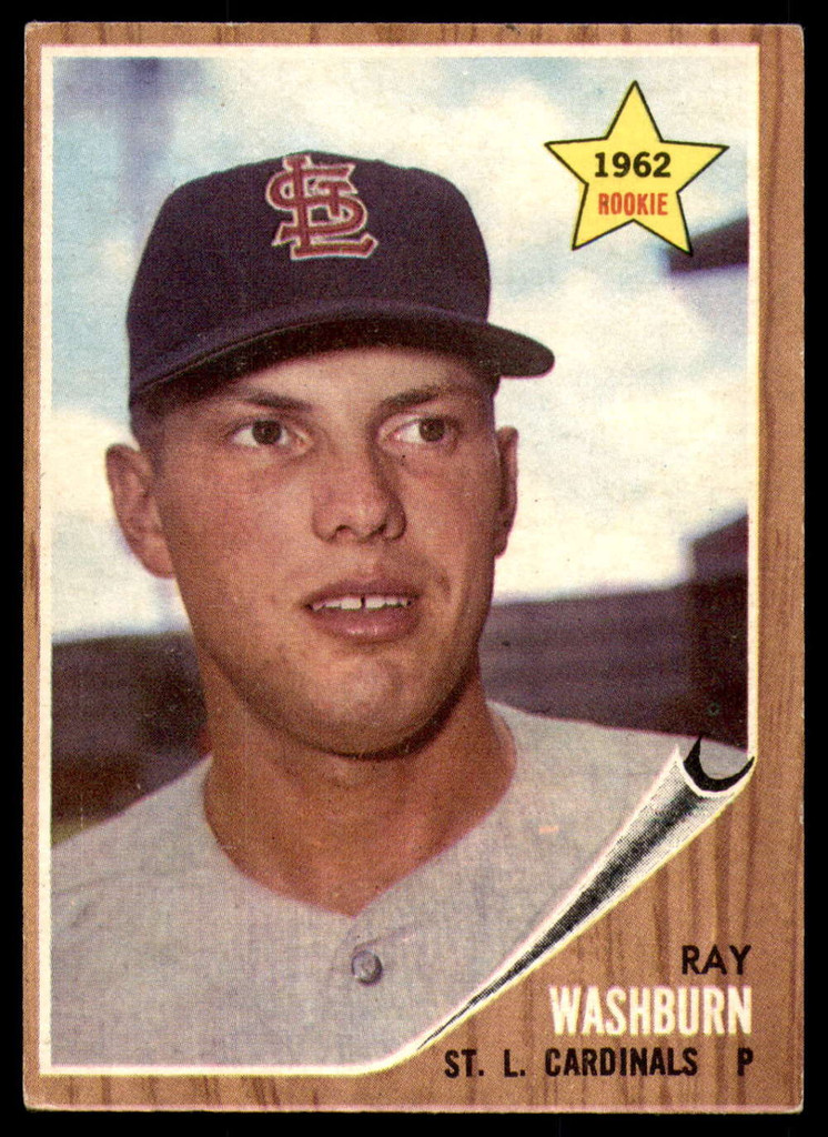 1962 Topps #19 Ray Washburn UER Excellent RC Rookie  ID: 234918