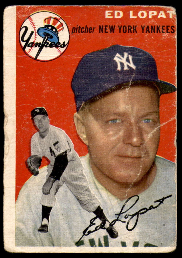 1954 Topps #5 Ed Lopat Poor  ID: 220861