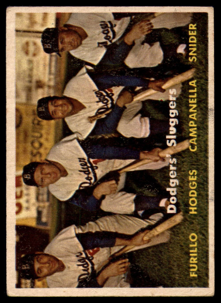 1957 Topps #400 Dodgers Sluggers EX++ Excellent++ 