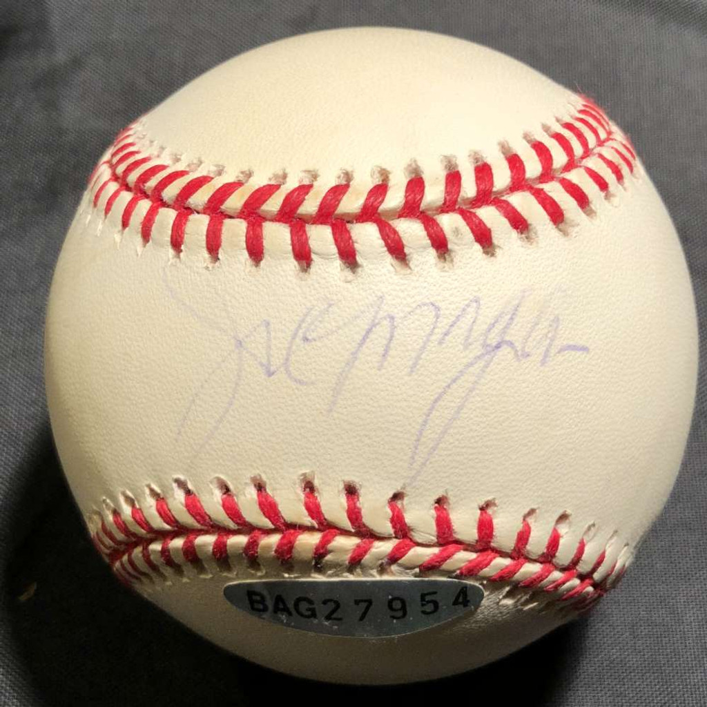 Joe Morgan Signed Auto Baseball UDA Sticker on Ball Reds