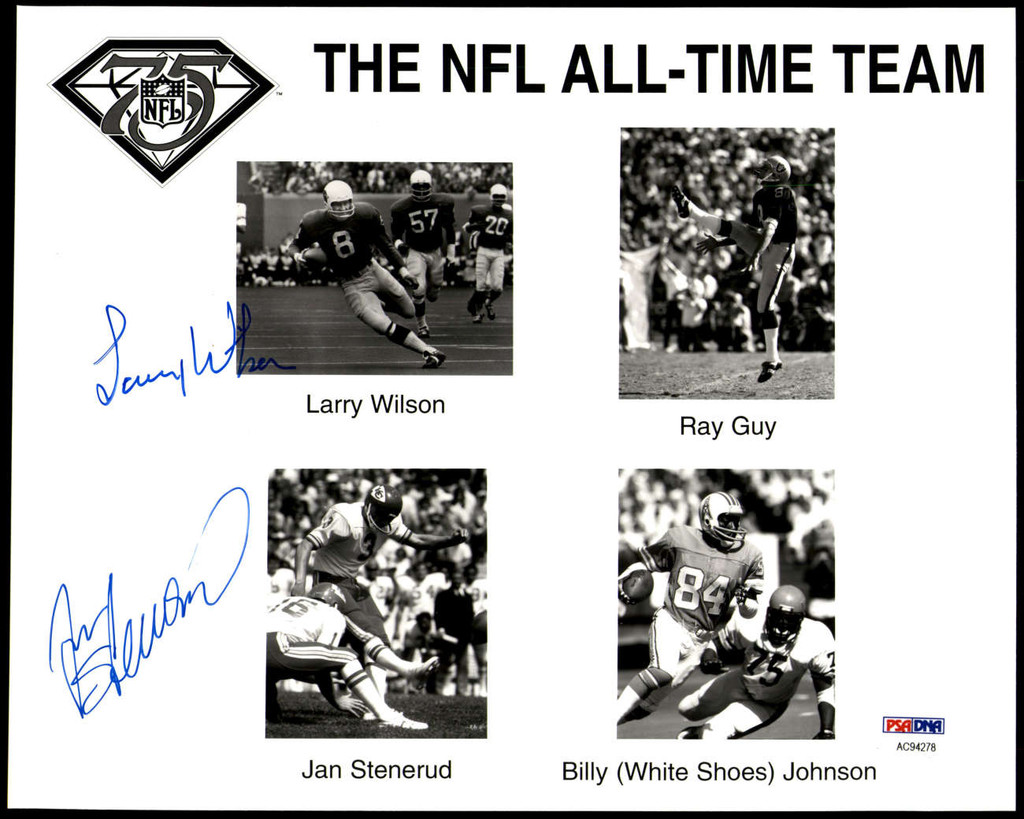 Larry Wilson Jan Stenerud Signed 8x10 Photo PSA/DNA Authenticated 49ers Chiefs Auto