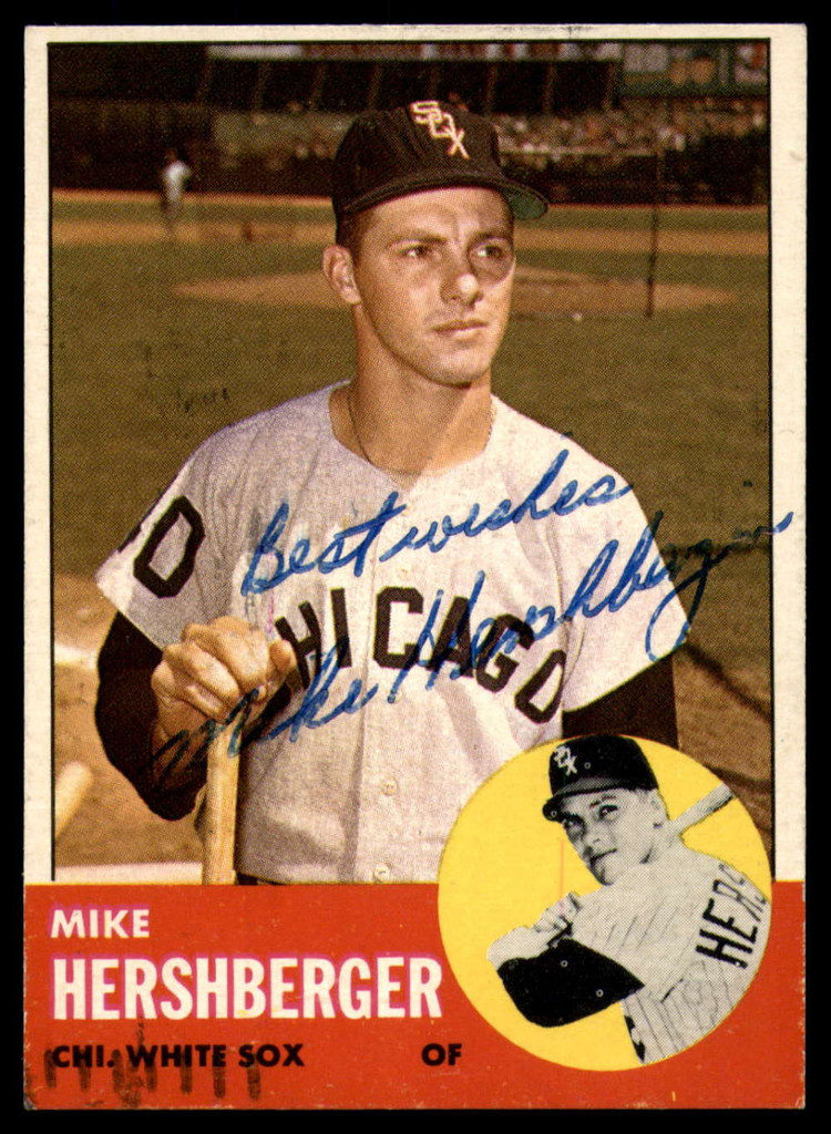 1963 Topps #254 Mike Hershberger Signed Auto Autograph 