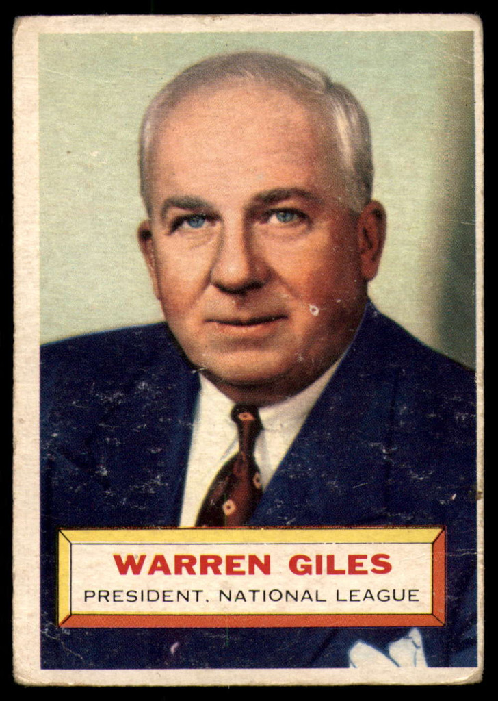 1956 Topps #2 Warren Giles DP PRES VG Very Good  ID: 106652