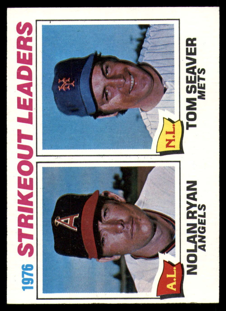 1977 Topps #   6 Nolan Ryan/Tom Seaver Strikeout Leaders Near Mint+  ID: 146941