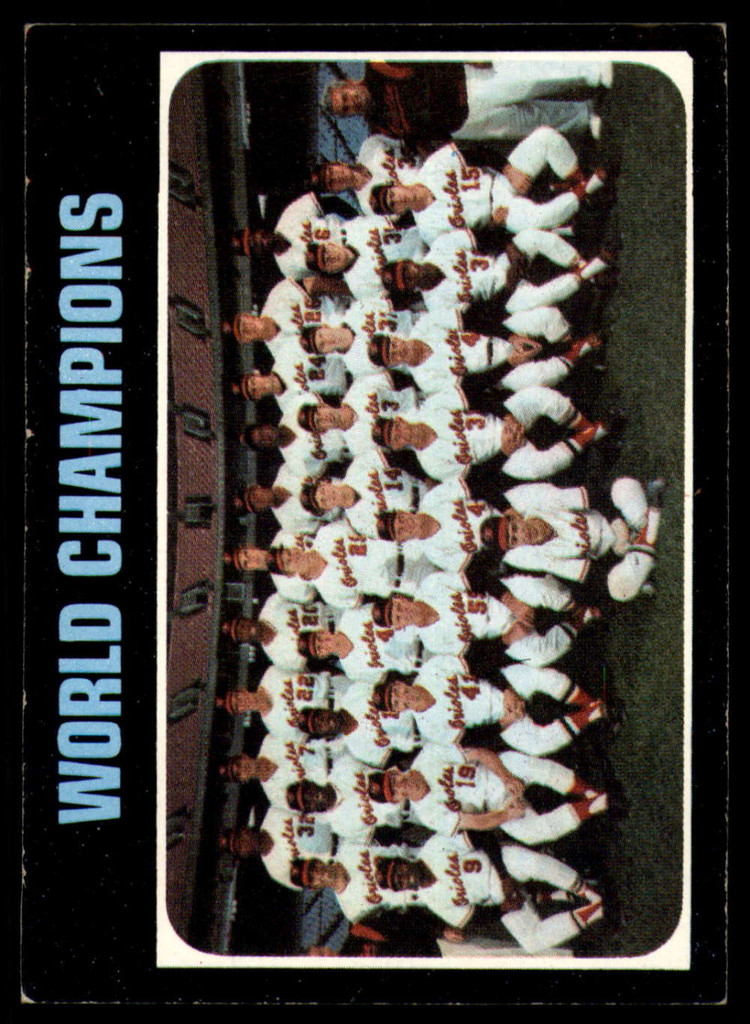 1971 Topps #   1 World Champions Orioles Excellent+  ID: 174167