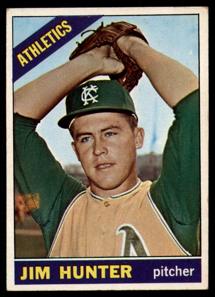 1966 Topps # 36 Jim Hunter UER/ DP Excellent+  ID: 149948