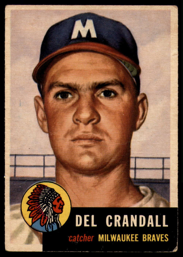 1953 Topps #197 Del Crandall VG Very Good  ID: 115235