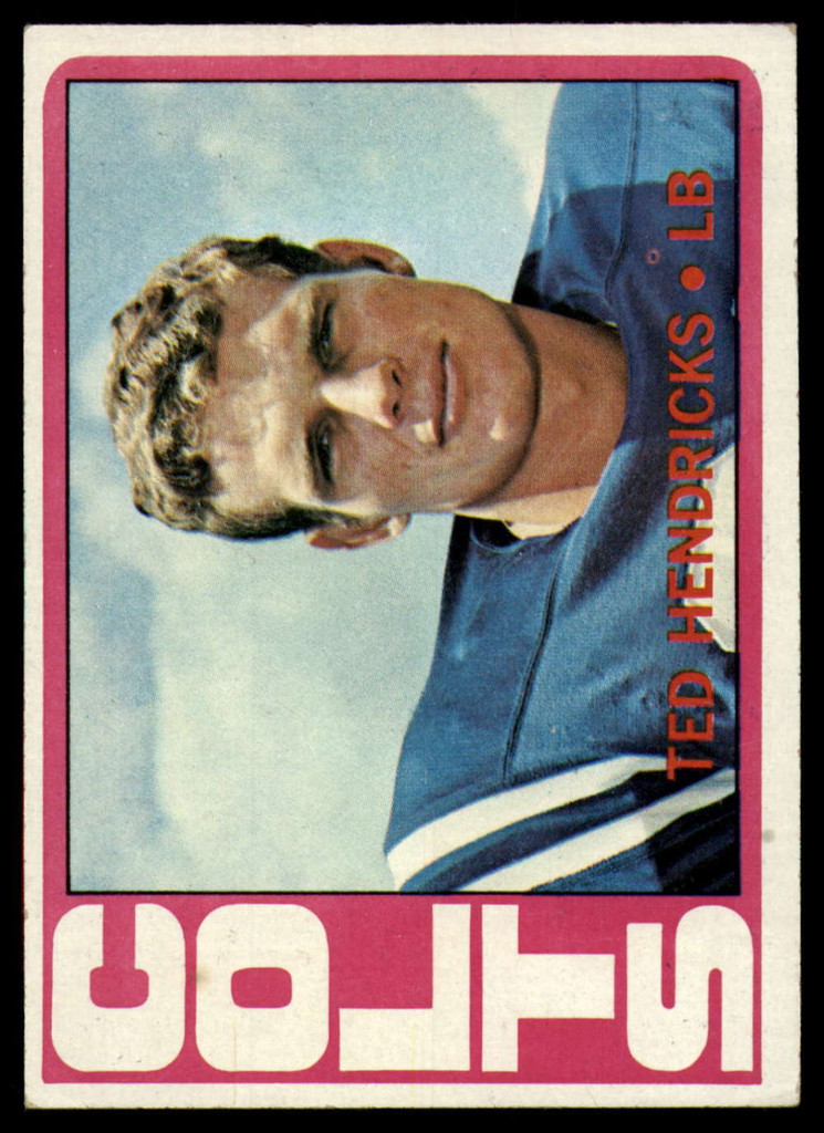 1972 Topps # 93 Ted Hendricks Excellent+ RC Rookie ID: 152018