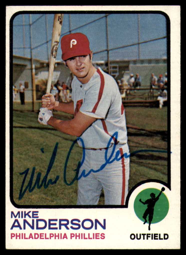 1973 Topps #147 Mike Anderson Signed Auto Autograph 