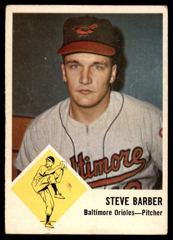 1963 Fleer #  1 Steve Barber Very Good  ID: 136540