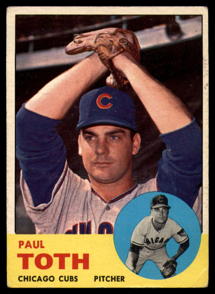 1963 Topps #489 Paul Toth Very Good RC Rookie ID: 160491