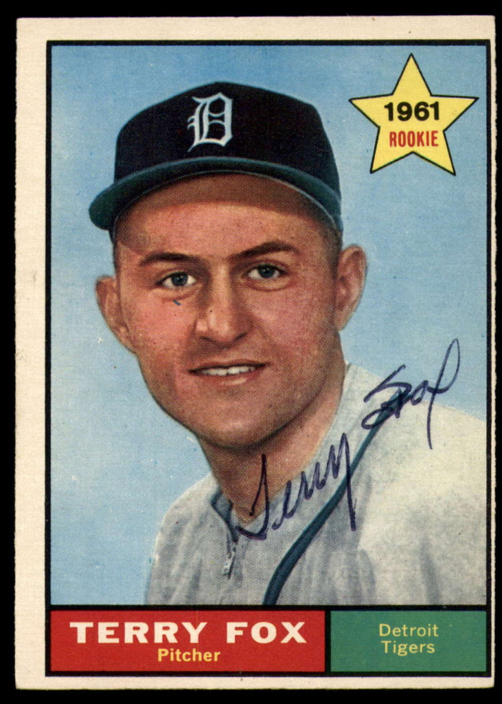 1961 Topps #459 Terry Fox Signed Auto Autograph RC Rookie