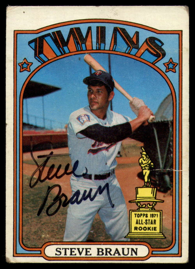 1972 Topps #244 Steve Braun Signed Auto Autograph RC Rookie