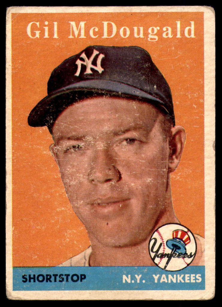 1958 Topps #20 Gil McDougald UER Very Good  ID: 183854