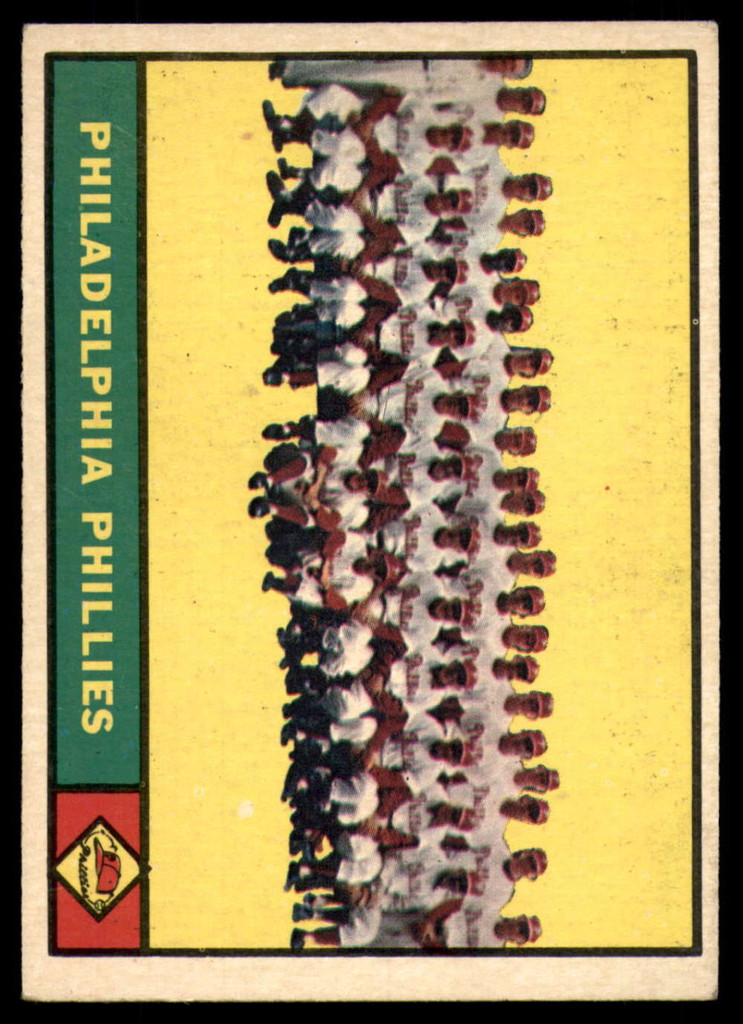 1961 Topps #491 Phillies Team Excellent+  ID: 156527