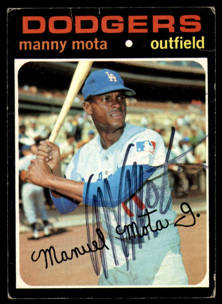 1971 Topps #112 Manny Mota Signed Auto Autograph 